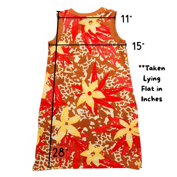 Nike Girls Kids T-Shirt Dress w/ Pockets Sleeveless Sportwear Floral Size Small - Picture 11 of 11